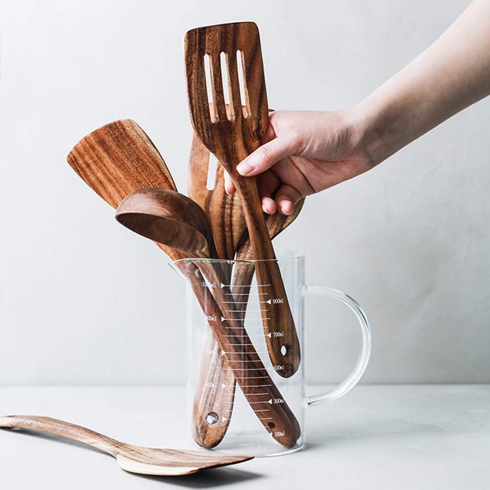 Kitchen Utensils Set Wooden Utensils for Cooking 5Pcs for Kitchen Tool Wooden Cooking Spoons